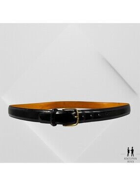Mike Caruso Mens Leather Belt Hand Burnished Leather  USA made Brown 36 Brass